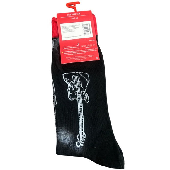 Fender Guitar Crew Socks | Men’s O/S | NWT - Picture 2 of 2